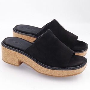 Vince Maddy-B Suede Platform Sandals in Black